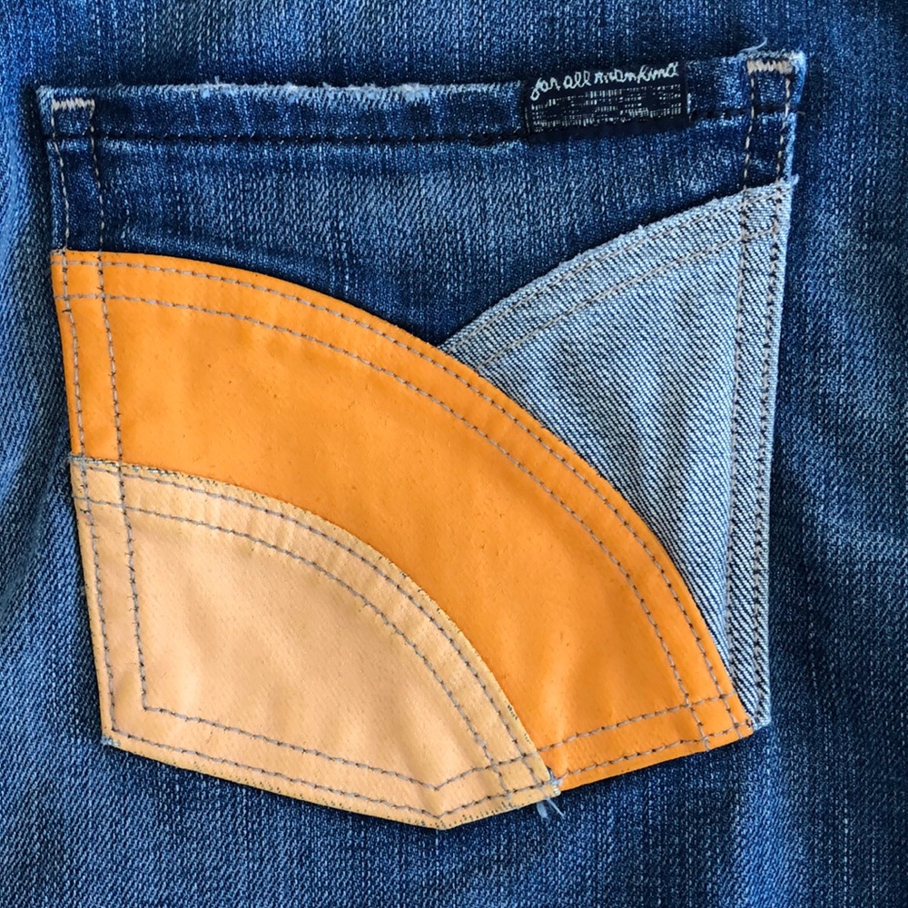 7 for all Mankind Sunset Honolulu Denim Skirt 27